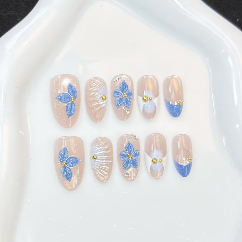 Nail Art Pink - 10 Adet Yeni Pembe, Mavi ve