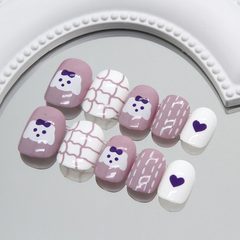 24 adet kare basın çivi seviml - Nail Art Press On incelemesi ve fiyatı