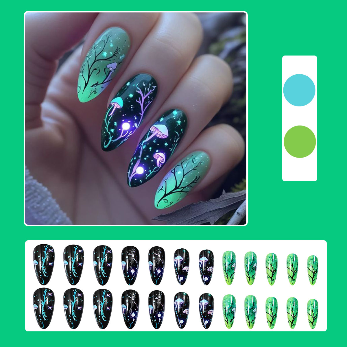Badem Şeklinde Takma Tırnaklar - Nail Art Press On incelemesi ve fiyatı