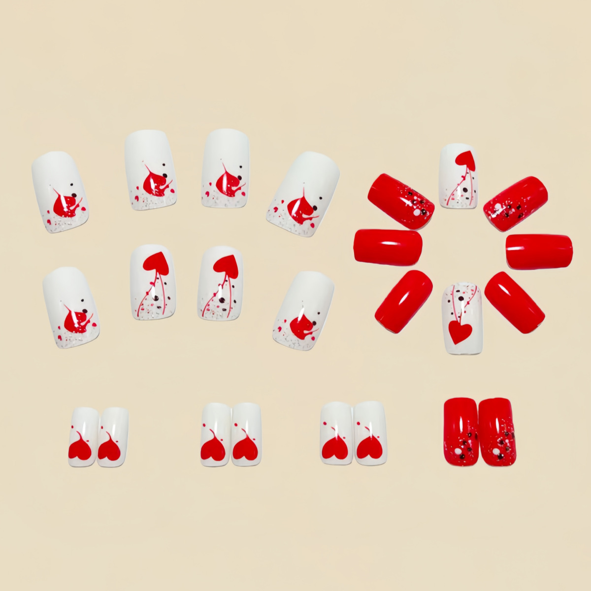 Sevgililer Günü için kadınlar  - Nail Art Press On incelemesi ve fiyatı